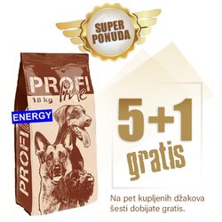 Profi Line 18kg ENERGY 108kg - 5+1 džak gratis - granule 25/17 - hrana za mlade i odrasle aktivne pse Cene