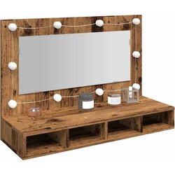 vidaXL Ormar s ogledalom i LED-om Staro drvo 90x31,5x62 cm Cijene