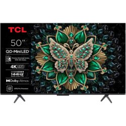 Tcl televizor smart C6K 50C6K, premium qd-miniled, 4K, google tv, crni