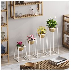 WALLXPERT Set dekorativnih saksija GED-018-C, 17x30 cm, Bijela Cijene