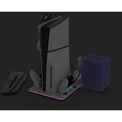 Maxx Tech PS5 Standard & Slim DLX LED Multi-Function Charging Stand Cene