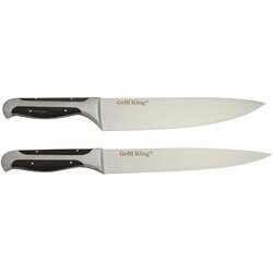 Grill King ELITE BLACK 2u1 set kuharski nož i nož za meso Cene