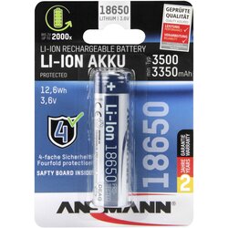Ansmann 18650 12.60 Wh specialni akumulatorji 18650 Li-Ion 3.7 V 3500 mAh, (20438532) Cene