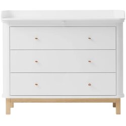 Oliver Furniture® komoda s previjalno mizo white/oak Cene
