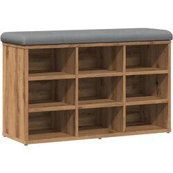 vidaXL Klupa za cipele obrtnički hrast 82x32x50 cm izrađeno drvo Cijene