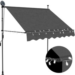 vidaXL Ročno zložljiva tenda z LED lučkami 100 cm antracitna, (20692854) Cene