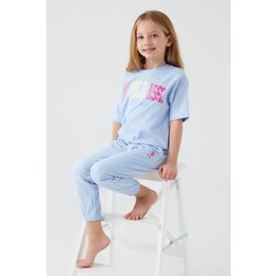 U.S. Polo Assn. pidžama za devojčice US1418-4 plava Cene