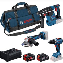 Bosch kombo set gsr 18V-65 + gbh 18V-26 + gws 18V-11+ 1x gba 18V 5,0 + 1x exba 18V 5,5Ah + gal 12V/18V-80 0615A500AJ Cene
