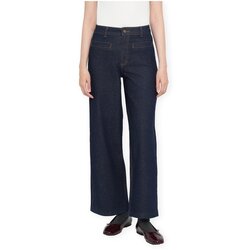 Vila Jeans straight Brenda Wide Jeans - Dark Blue Denim Modra Cene