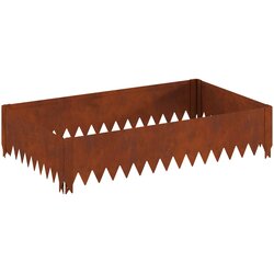 vidaXL Robovi trave 100 x 60 x 20 cm Jeklo Rjav, (5000301266) Cene