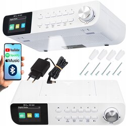 FM LED viseća kuhinja Radio Lcd Bluetooth Dab+ White Cene