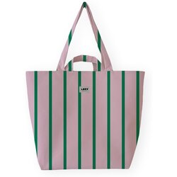 Lori Barcelona Nakupovalne torbe Fine Stripe - Green/Pink Rožnata Cene