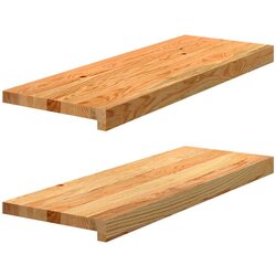 vidaXL Okenske police 2 kosa svetlo rjava 70x30x2 cm trdna hrastovina Cene