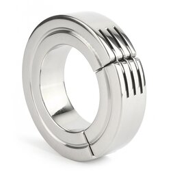 Mr. Steel Hinged Magnetic Cockring 40mm Silver Cene