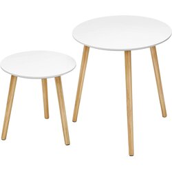 Songmics Stol 2X za dnevni boravak 45 x 50 x 45cm bijela, LET07WN Cene