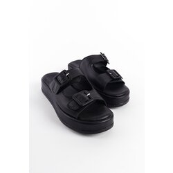 Capone Outfitters Straw Genuine Leather Buckle Women's Slippers Cijene