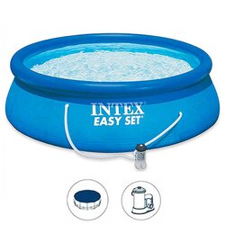 Intex porodični bazen za dvorište sa pumpom i prekrivačem 244x61cm easy set 28108NP/28020 Cene