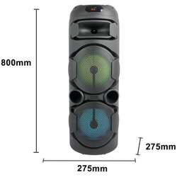 Ggdoo Bluetooth prenosivi veliki zvučnik za karaoke sa mikrofonom, daljinskim i led svetlom, 80cm, model ZQS2801 Cene