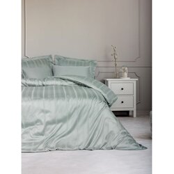 Bamboo Stripe - Mint Mint Double Quilt Cover Set Cene