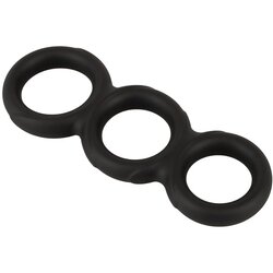 Erecto Liquid Silicone Triple Cock Ring Black Cene
