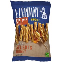ELEPHANT Grickalica Twist - morska sol i med 180 g Cene
