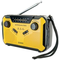 SCHWAIGER vanjski radio UKW (1014), AM, FM ručna obrtaljka, solarni panel, zaštićeno protiv prskanja, otporan na udarce, džepna svjetiljka žuta, crna Cene