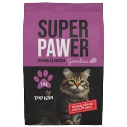 SUPER PAWER Hrana za mačke SUHA 1KG GOVEDINA Cene