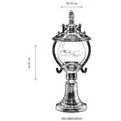 Opviq Vanjska zidna lampa BSU-68205-BKR-K, 57 cm, IP65, E27, Smeđa Cijene