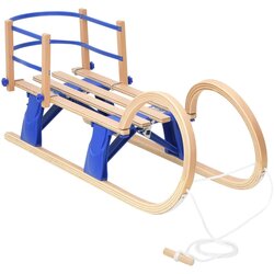 vidaXL Zložljive sani z naslonom 110 cm vezan les Cene