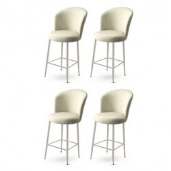 Hanah home set 4 barske stolice alte cream chrome Cene
