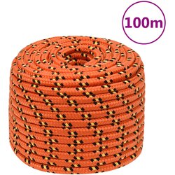vidaXL Brodski konop narančasti 12 mm 100 m od polipropilena Cijene