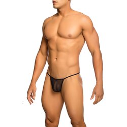 MOB Sheer T-Back Thong Black S/M Cene