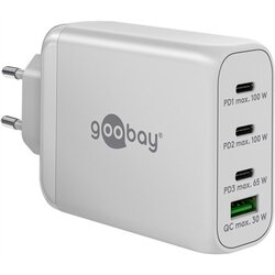 Goodbaby Goobay 65556 mobile device charger Laptop, Smartphone White AC Fast charging Indoor Cene