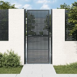 vidaXL Vrtna vrata antracitna 105x225 cm jeklo Cene