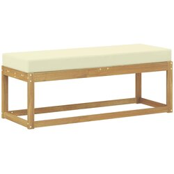 vidaXL Zunanji stolček klop Bela 115 x 43 x 45 cm Masiven les akacije, (5000270059) Cene