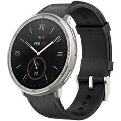 Sat Amazfit Active 2 NFC (Round) Black Leather + RED Silicon Cene