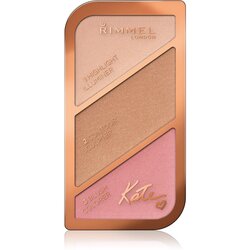 Rimmel London Kate paleta za konturiranje 18,5 g nijansa 001 Golden Sands za žene Cijene