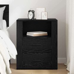 vidaXL Noćni ormar Crni hrast 50 x 36 x 60 cm Konstruirano drvo Cijene