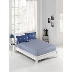 Aberto Design Set posteljine i 2 jastučnice Ucgen, 160x200+20 cm, Plavo-bijela Cijene