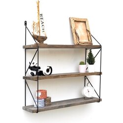 Hanah home dekorativna drvena zidna polica WR040 Cene