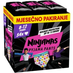Ninjamas Pampers noćne gaćice za djevojčice i dječake, mjesečno pakiranje Cene