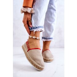 Kesi ženske espadrile Slip-on Big Star JJ274879 Beige Cene