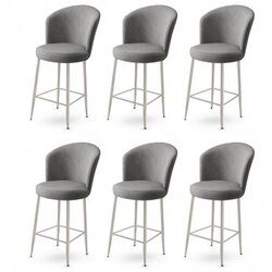 Hanah home set barskih stolica Fora, 6 dijelova, siva Cijene