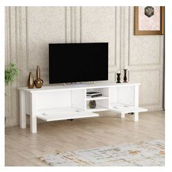 Hanah home tv polica rose white Cene