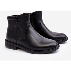 Boto Men's Low Boots with Zipper Black Brosta Cene