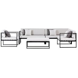 SENSUM Set lounge namještaja (5 -dij., Čelik, Crne boje) Cene