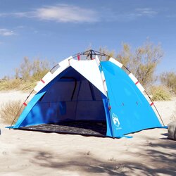Šator za plažu za 3 osobe vodootporni azurnoplavi Cijene