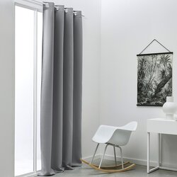 Today Zavese, žaluzije Rideau Occultant 140/240 Polyester Essential Acier Siva Cene