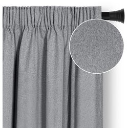 Restilo CORITA curtain, steel grey, plain, classic-modern style, multifunctional tape, textured fabric with blackout effect, 140×160 cm Cijene
