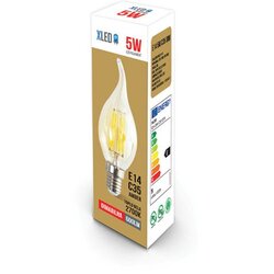 Xled E14 5W C35 Filament Sijalica dimabilna,2700K,220V,600Lm,35*123mm,Ra≥80 PF≥0.5 amber Cene